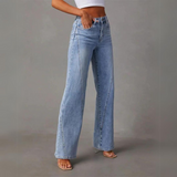 Elvarin – Women’s High Waist Wide Leg Vintage Jeans