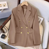 Aurevina – Double Breasted Blazer With Gold Buttons