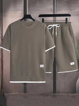 Waffle Knit T-Shirt Short Co-ord Set