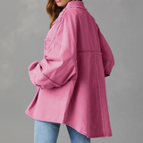 Ismeriah – Dámská oversized džínová bunda z bavlny