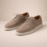 Men's Suede Leather Lace-up Loafers - Regular Fit
