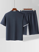 Waffle Knit T-Shirt Short Co-ord Set