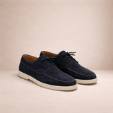 Men's Suede Leather Lace-up Loafers - Regular Fit