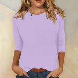 Women's Casual Long Sleeve Round Neck Shirt