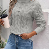 Avalyne – Women’s Cable Knit Turtleneck Jumper