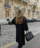 Elvoura – Women’s Double-Breasted Maxi Coat