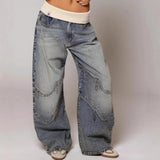 Nalora – Damenhose mit weitem Bein und kontrastierendem Bund