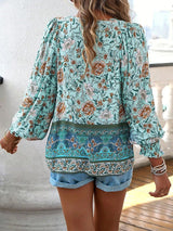 Image of Dames Bloemen Lange Mouw Blouse