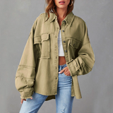 Ismeriah – Dámská oversized džínová bunda z bavlny
