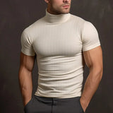 Men's Premium Soft Breathable Slim Fit Turtleneck T-Shirt