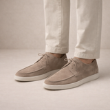 Men's Suede Leather Lace-up Loafers - Regular Fit