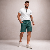 Pánské lněné šortky - Regular Fit prodyšné letní volnočasové