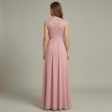 Elegant Floral V-Neck Chiffon Maxi Dress