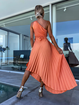Elegant Audrine Women's Midi Dress - Modern and Refined