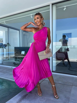 Elegant Audrine Women's Midi Dress - Modern and Refined