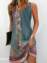 Ninah – Damen Mini-Kleid mit floralem Muster und ärmellos