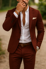 Pánský Slim Fit set blejzr a kalhoty s detaily kapes