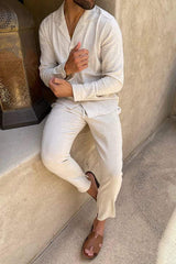 Veronn - Linen Mens Two Piece Set