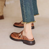 Elegantní kožené baleríny Mary Janes