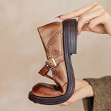 Elegantní kožené baleríny Mary Janes