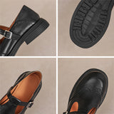 Elegantní kožené baleríny Mary Janes