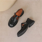 Elegantní kožené baleríny Mary Janes