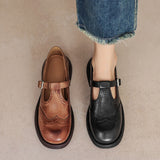 Elegantní kožené baleríny Mary Janes