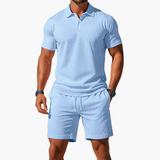 Adamor – Men's Polo Shirt And Shorts Casual Set