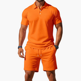 Adamor – Men's Polo Shirt And Shorts Casual Set