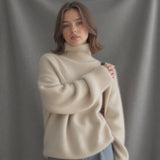 Liora – Oversized-Kaschmir-Rollkragenpullover für Damen