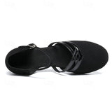 Women's Modern Black Dance Shoes - Lightweight, Flexible, and Comfortable High-Quality Suede Dance Shoes