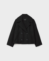 Mirella – Wool Blend Double-Breasted Short Coat for Women