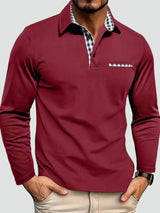 Polo à manches longues avec col pour homme