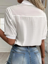 Image of Women's Embroidered Short Sleeve Blouse