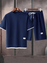 Waffle Knit T-Shirt Short Co-ord Set