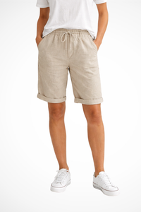 Women's Relaxed Fit Linen Capri Pants for Everyday Wear