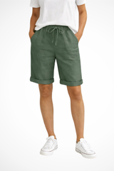 Women's Relaxed Fit Linen Capri Pants for Everyday Wear