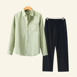 Caelric - Linen Mens Shirt And Trousers Set