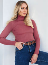 Alvera - Maglione classico da donna a collo alto