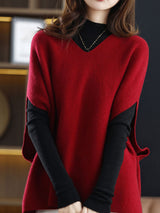 Marcelline – damska dzianinowa kamizelka z dekoltem w serek