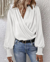 Isadora – Womens Long Sleeve Wrap Blouse