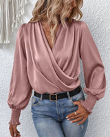 Isadora – Womens Long Sleeve Wrap Blouse