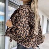 Lennie – Denim-Mantel für Damen mit Leopardenmuster