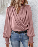 Isadora – Womens Long Sleeve Wrap Blouse