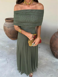 Tolinda - Robe maxi en mesh à une épaule