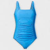 Sue – costum de baie retro, cu decolteu pătrat și cupe buretate
