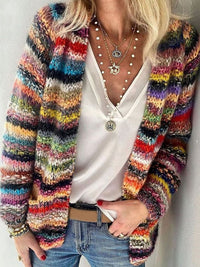 Carmira – Women’s Colourful Striped Knitted Cardigan