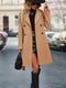 Trench-coat chic pour femmes avec double rangée de boutons, parfait pour l'automne