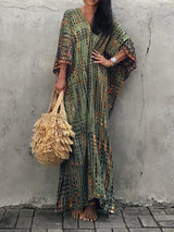 Velora  - Printed Kaftan Maxi Dress