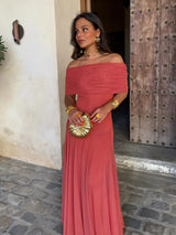 Tolinda - Robe maxi en mesh à une épaule